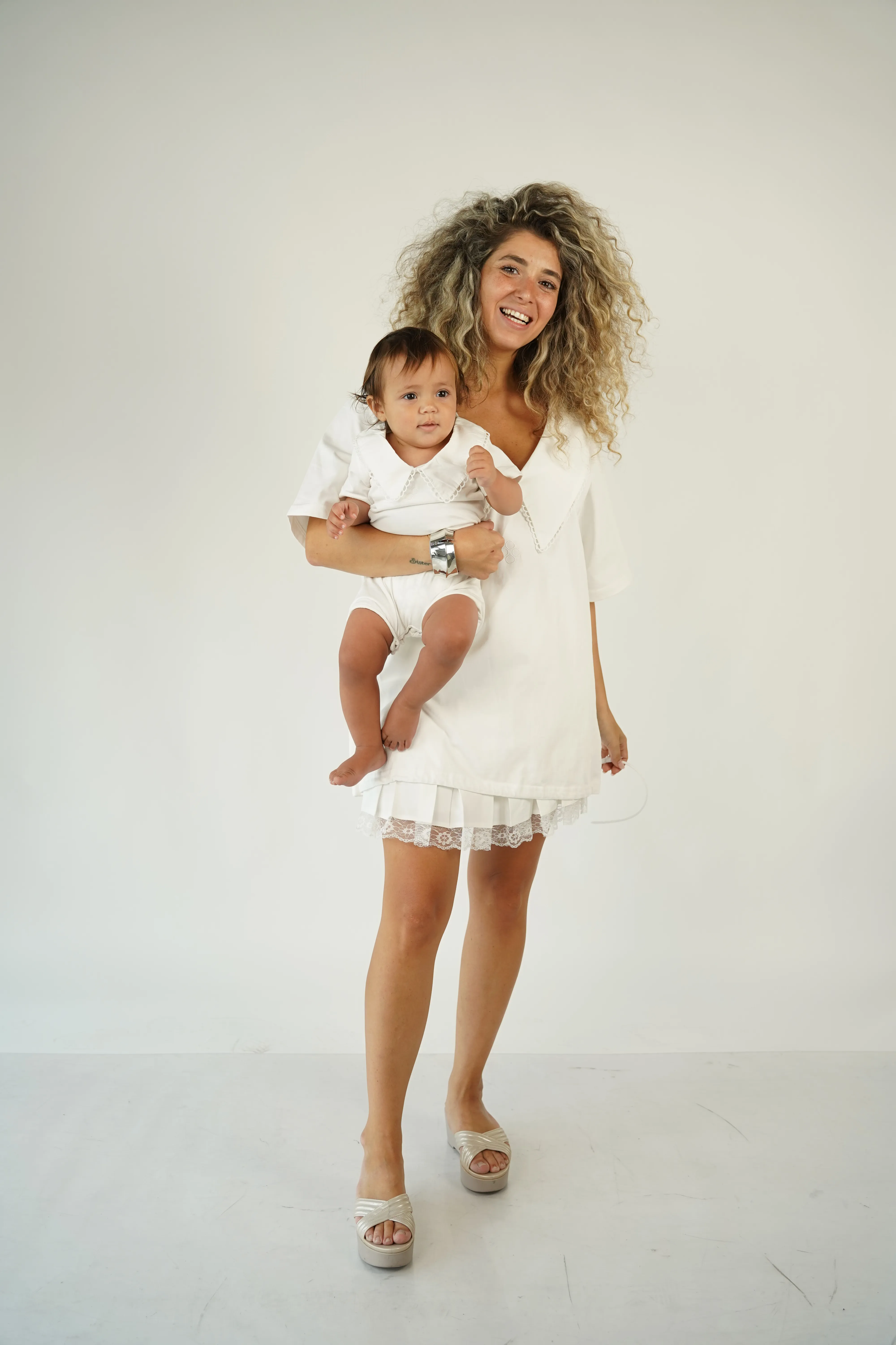 TALIA shirt | white & white