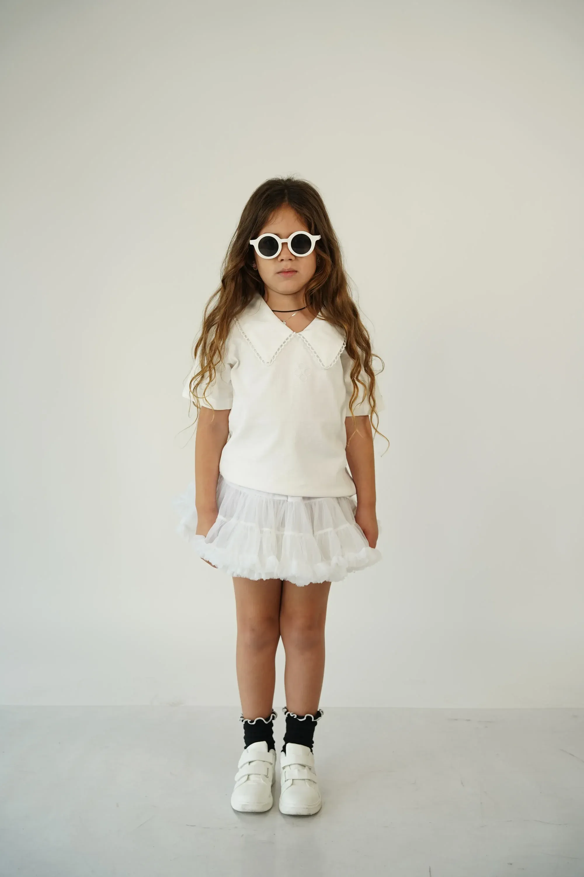 TALIA shirt | white & white