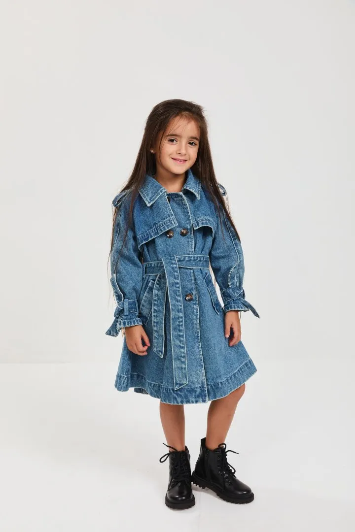 denim trench