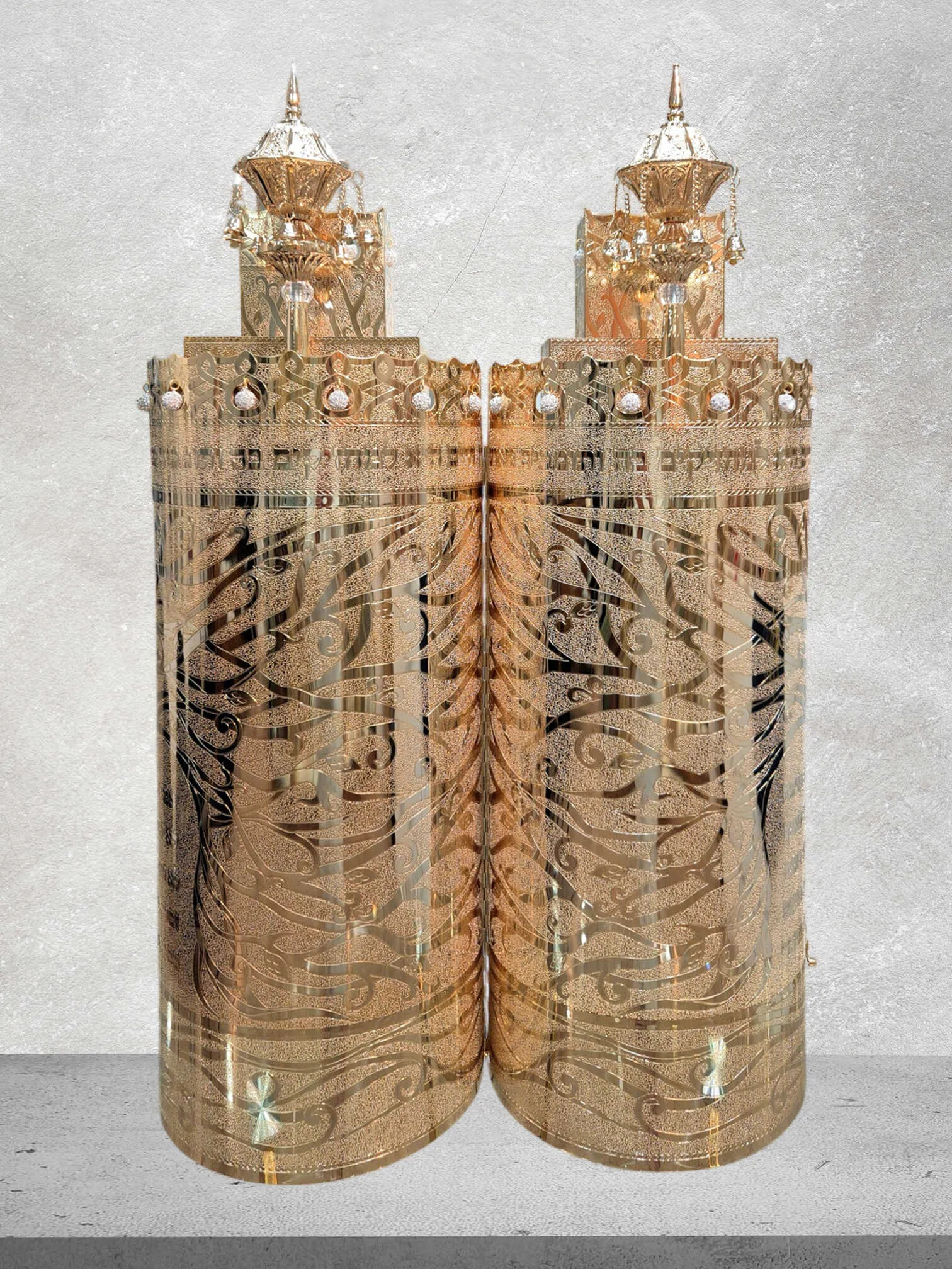 תיק לספר תורה פרימיום דגם "עץ חיים" ציפוי זהב טהור