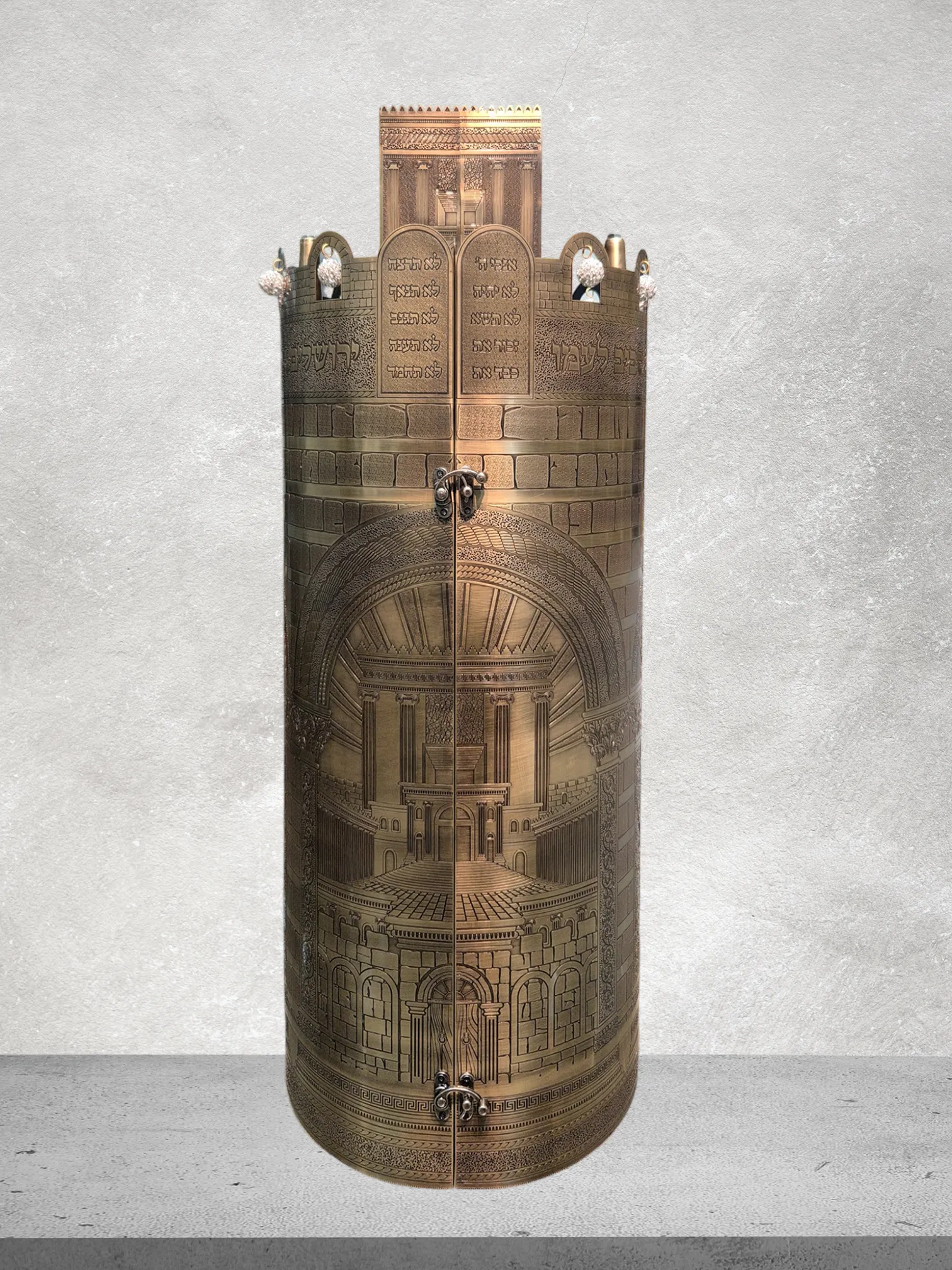 תיק לספר תורה פרימיום דגם “ירושלים” זהב מושחר