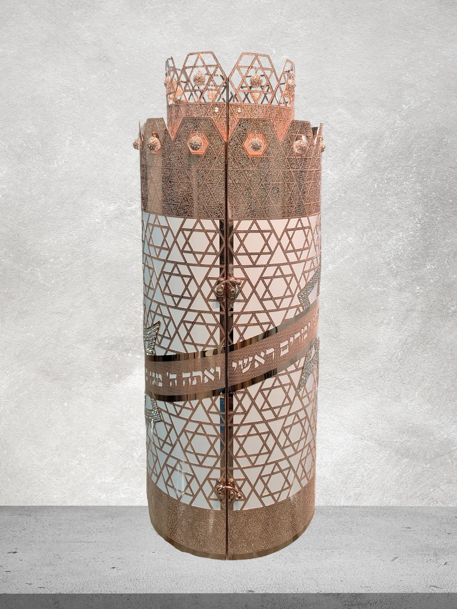 תיק לספר תורה דגם "מגן הנצח" - רוז גולד