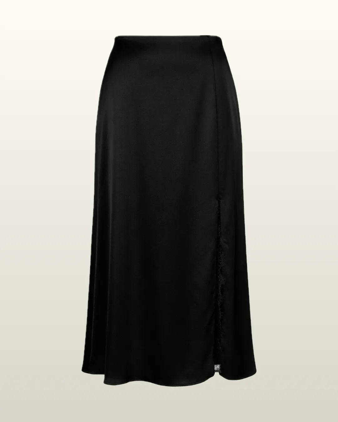 חצאית סאטן מתכווננת שחור
